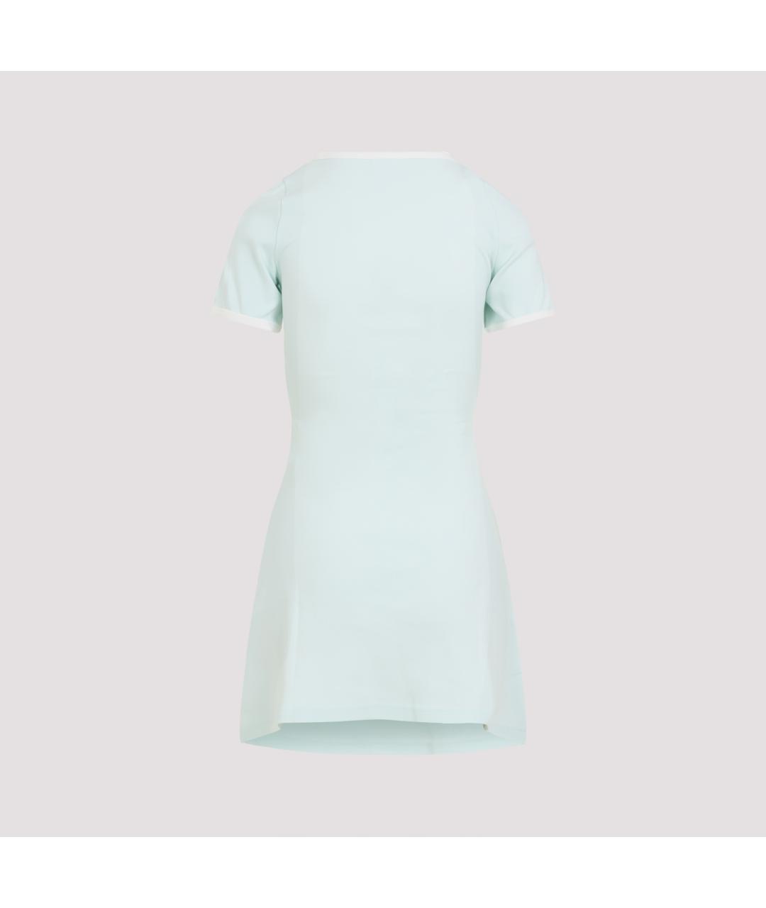 COURREGES Голубое хлопковое повседневное платье, фото 3