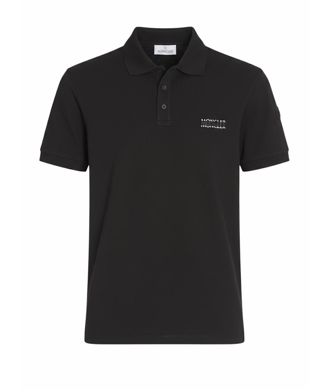 MONCLER Черная хлопковая футболка, фото 1