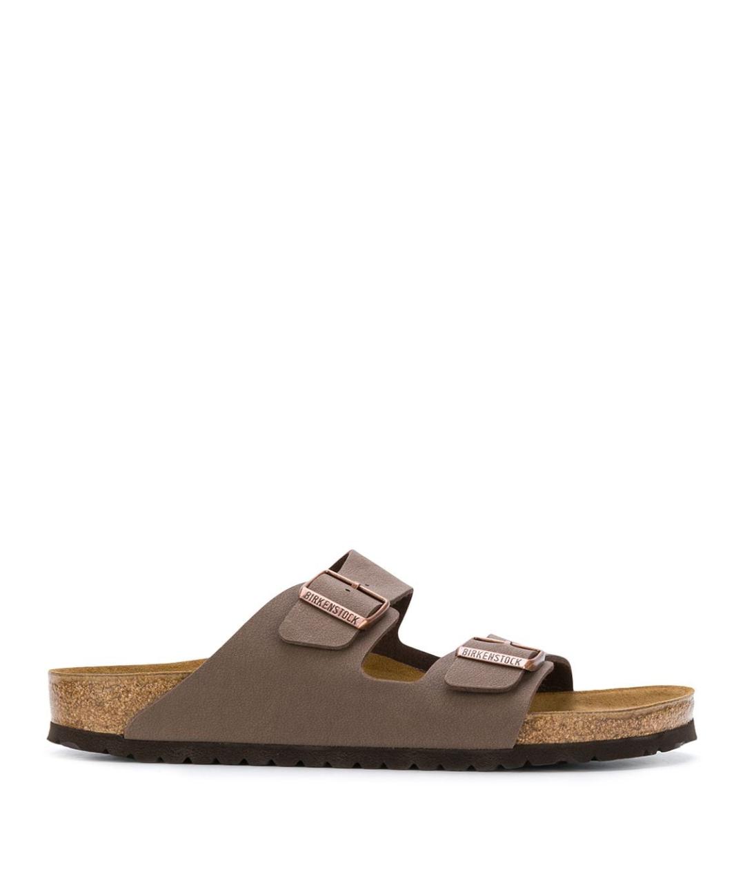 BIRKENSTOCK Коричневые кожаные сандалии, фото 1
