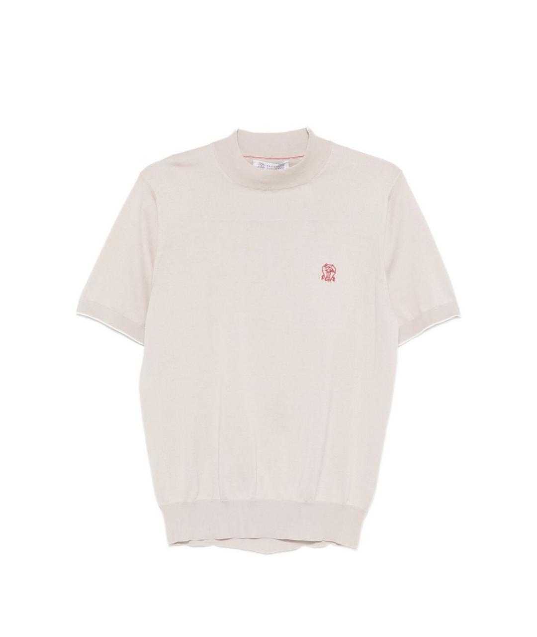 BRUNELLO CUCINELLI Бежевый хлопковый джемпер / свитер, фото 1