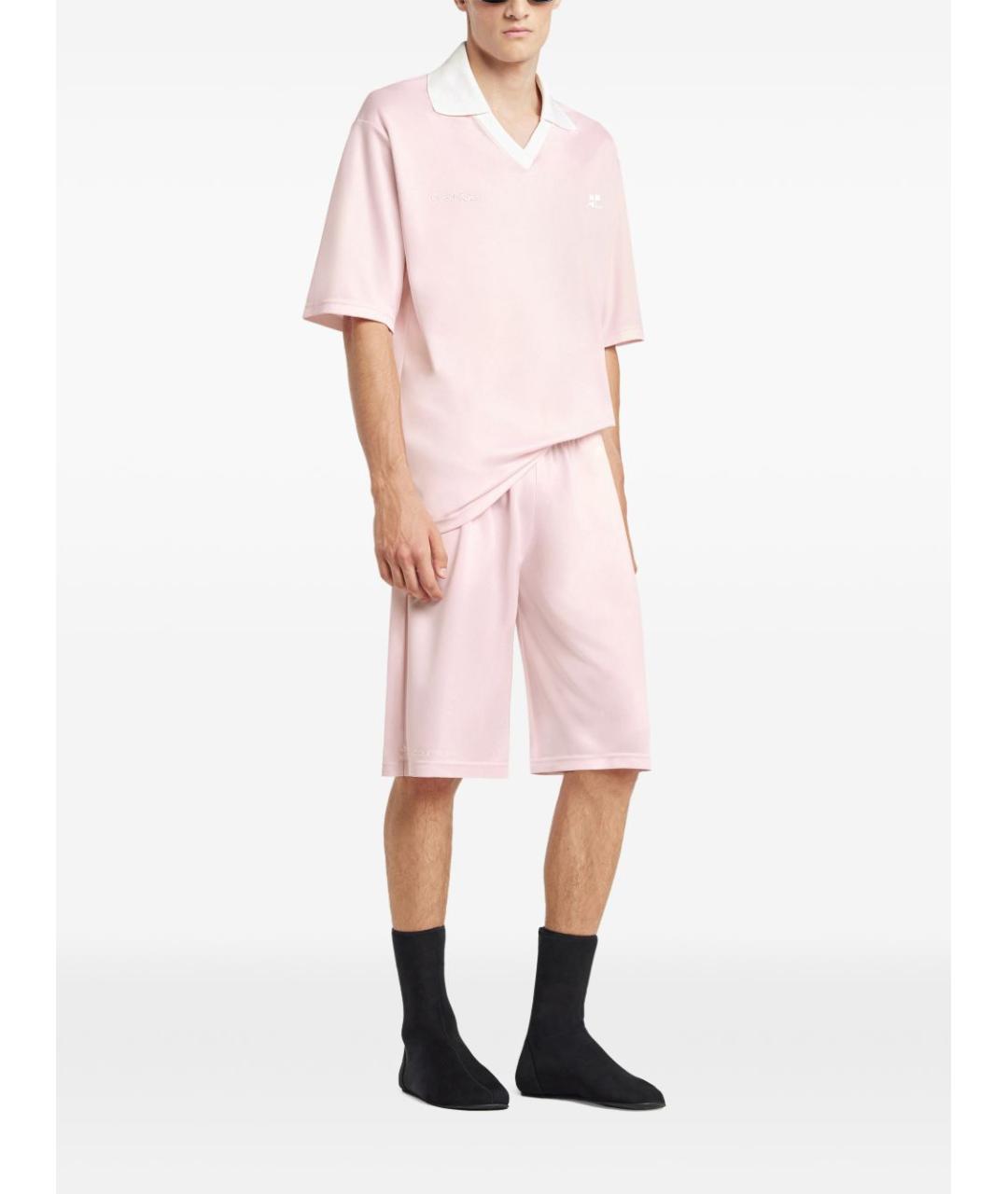 COURREGES Розовая полиэстеровая футболка, фото 5