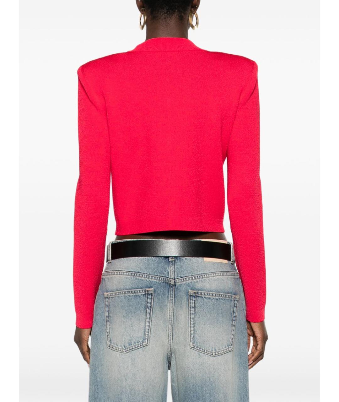 BALMAIN Фуксия вискозный кардиган, фото 5