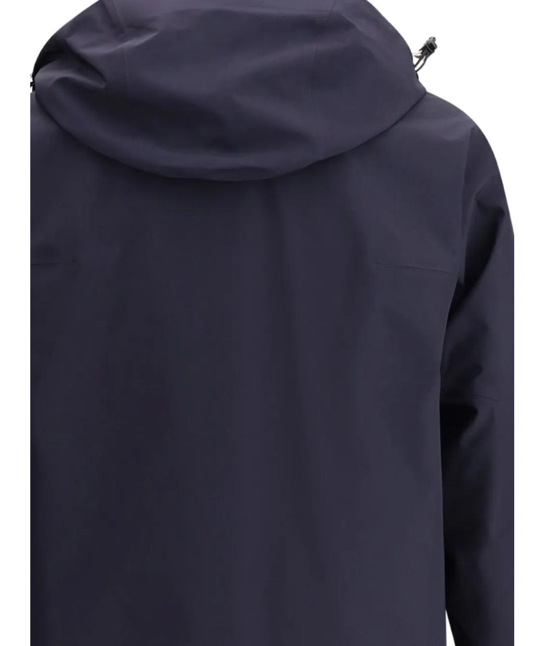 MONCLER Темно-синяя полиэстеровая куртка, фото 3