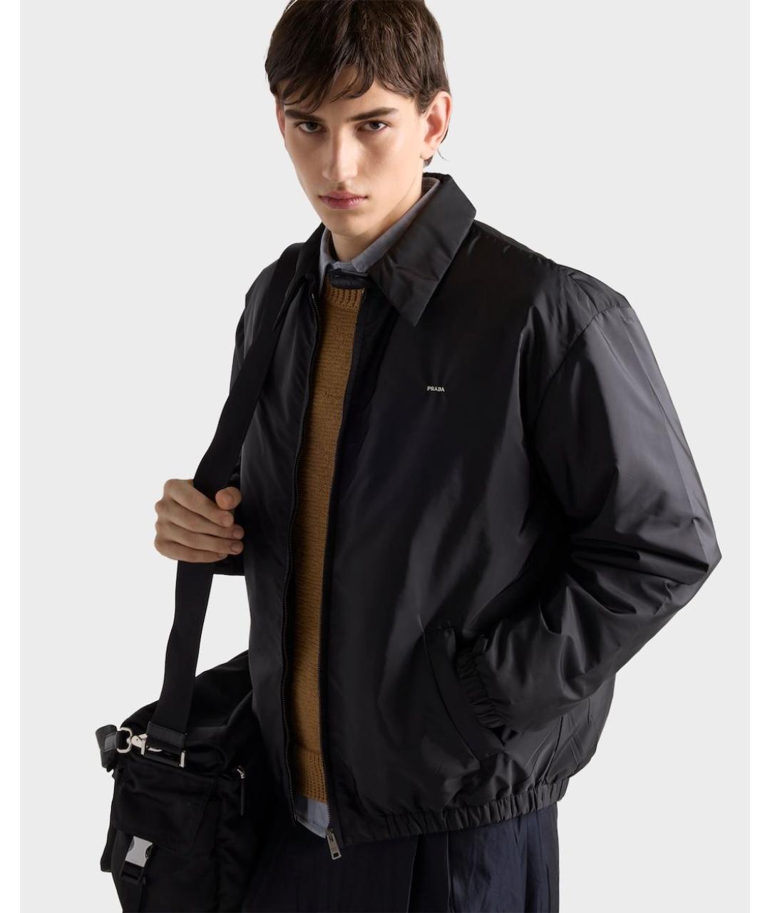 PRADA Черная полиамидовая куртка, фото 5