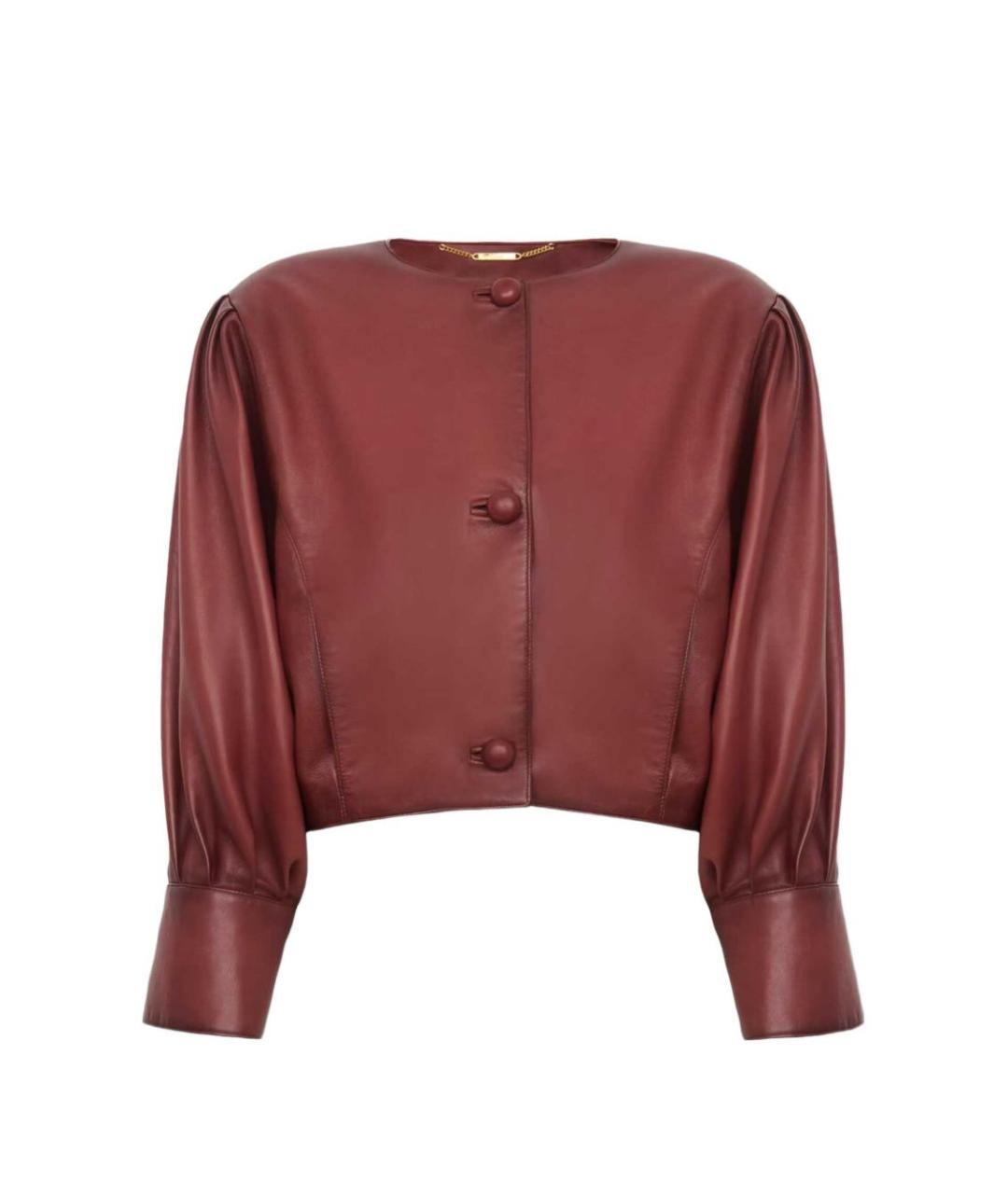 CHLOE Коричневая кожаная куртка, фото 1