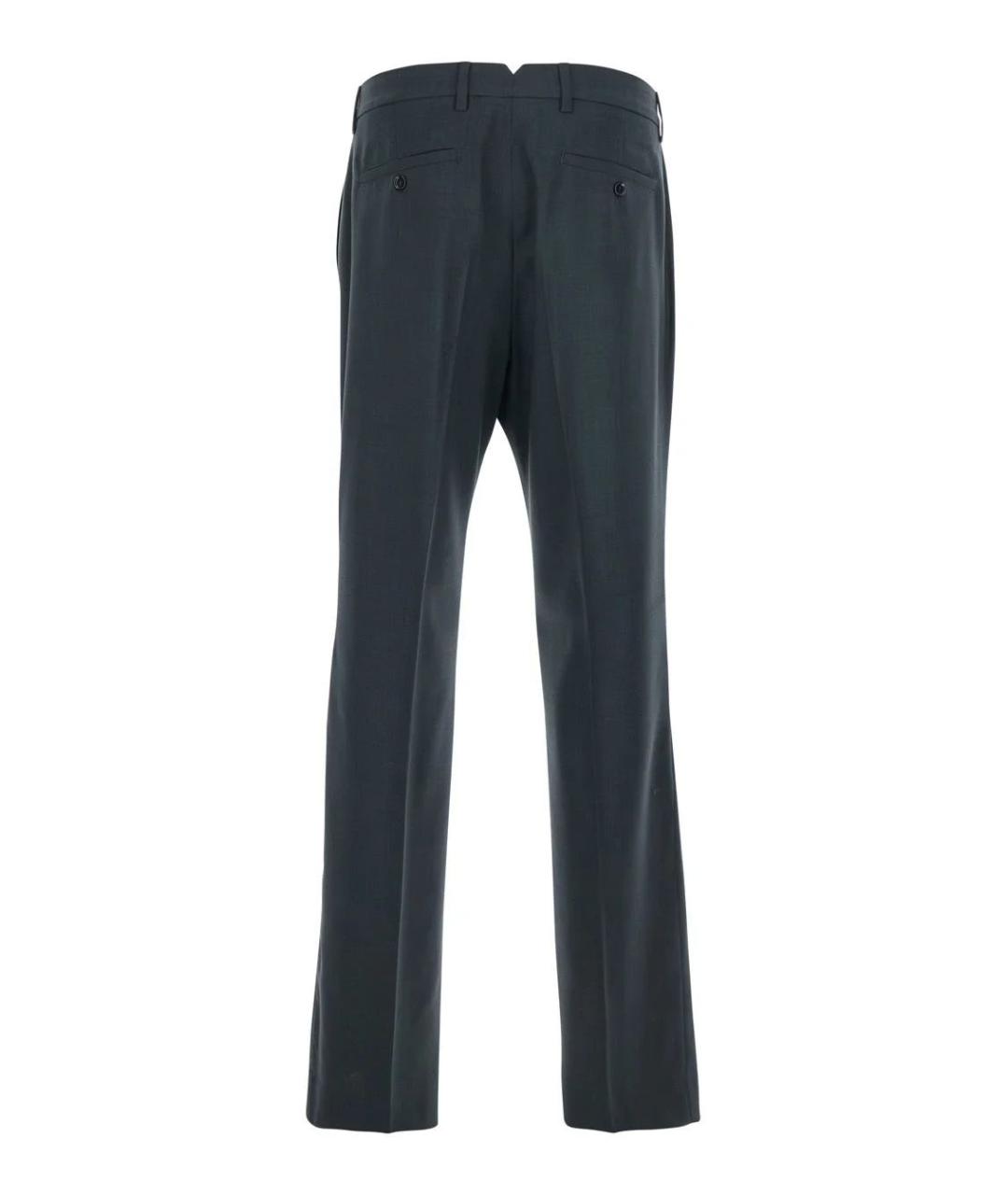 Ami Paris Антрацитовые шерстяные повседневные брюки, фото 2