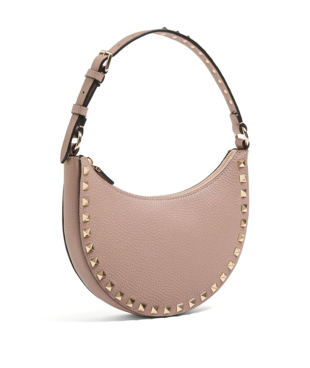 VALENTINO Розовая кожаная сумка через плечо, фото 4