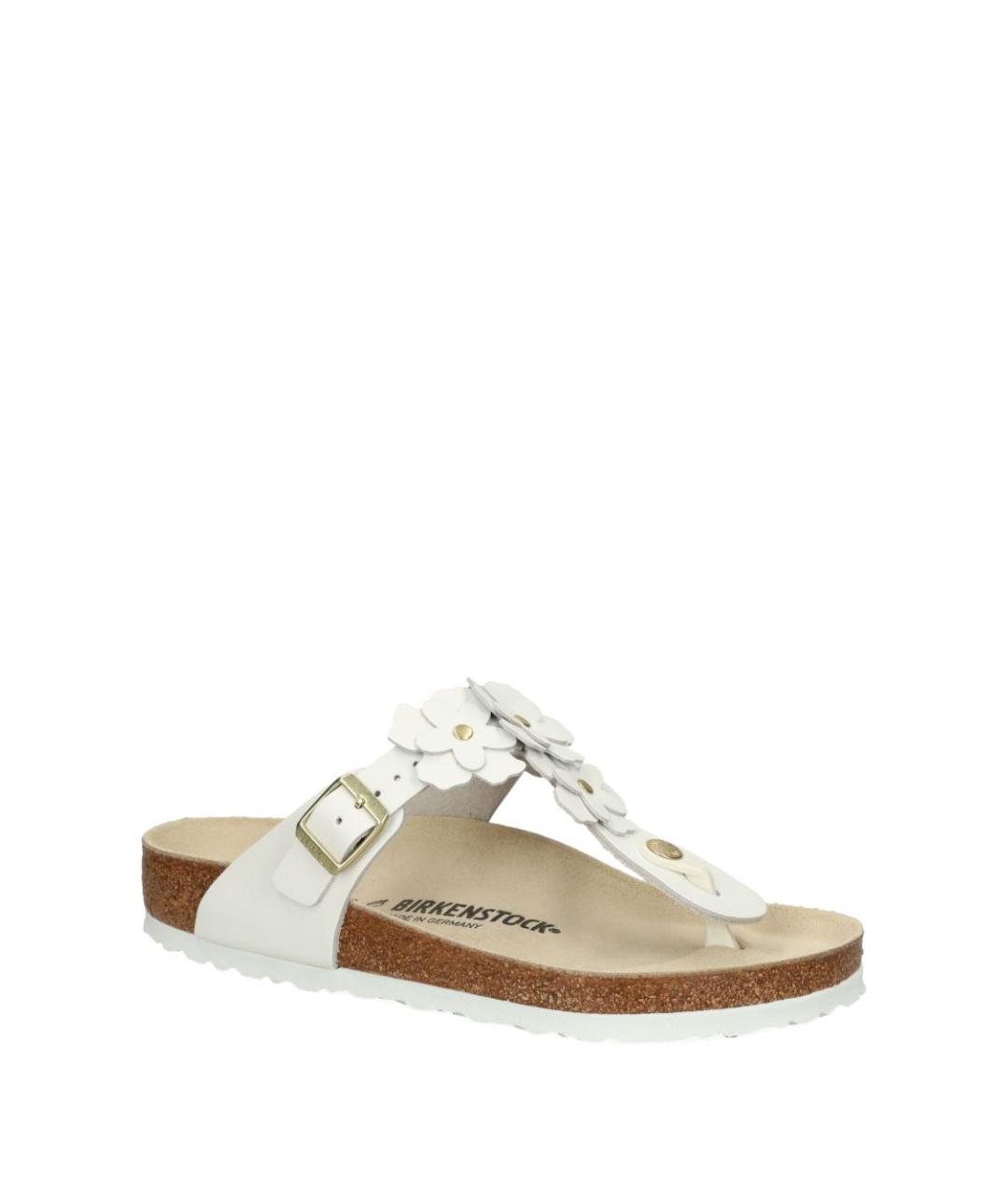 BIRKENSTOCK Белые кожаные сандалии, фото 4