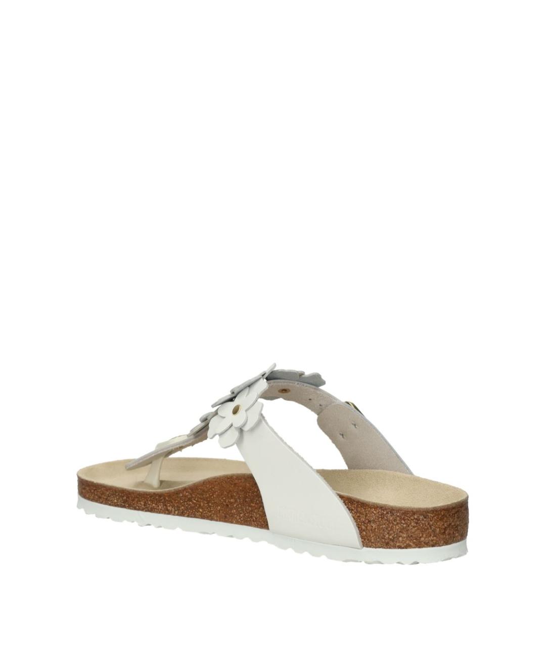 BIRKENSTOCK Белые кожаные сандалии, фото 2
