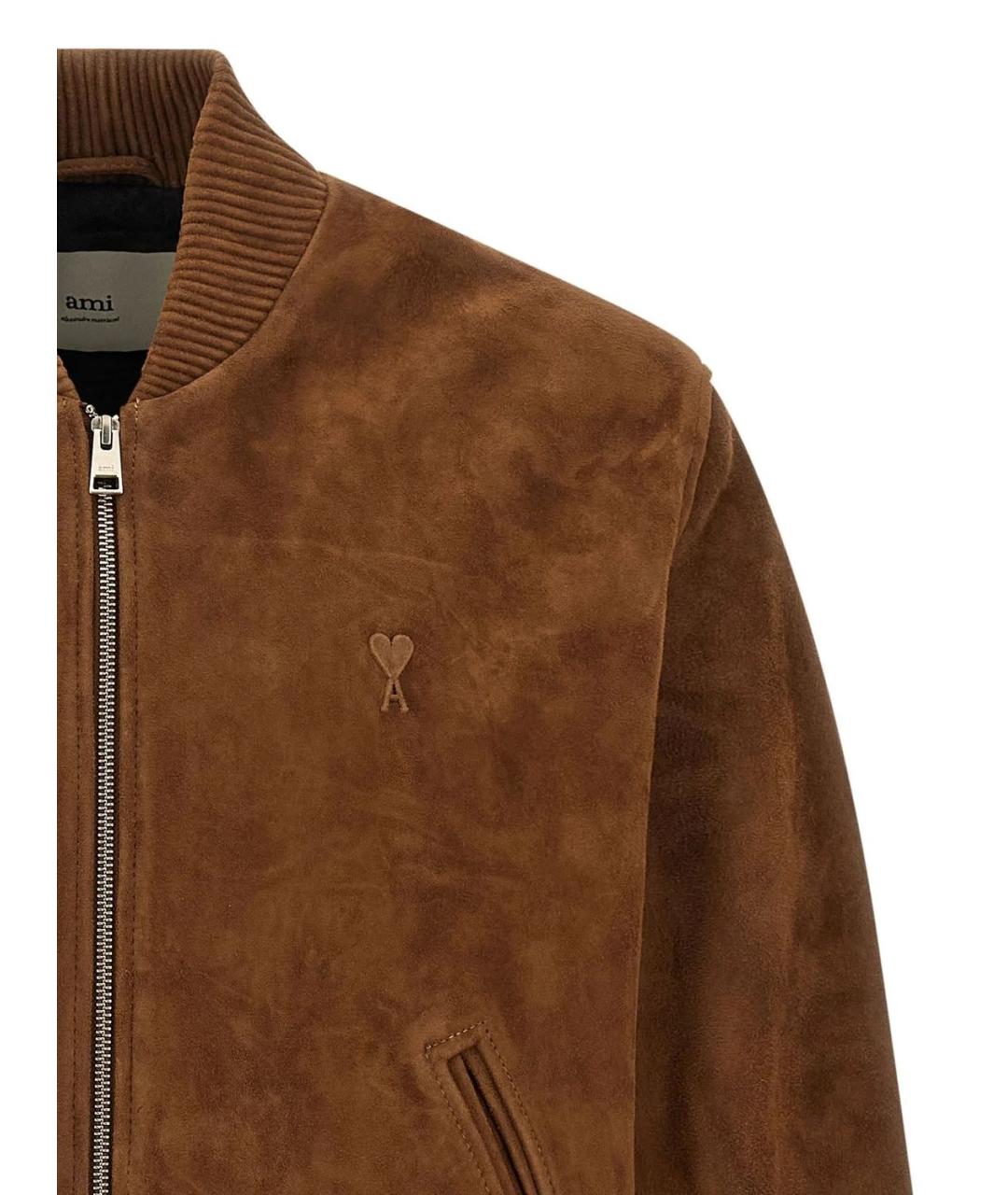 Ami Paris Коричневая замшевая куртка, фото 3