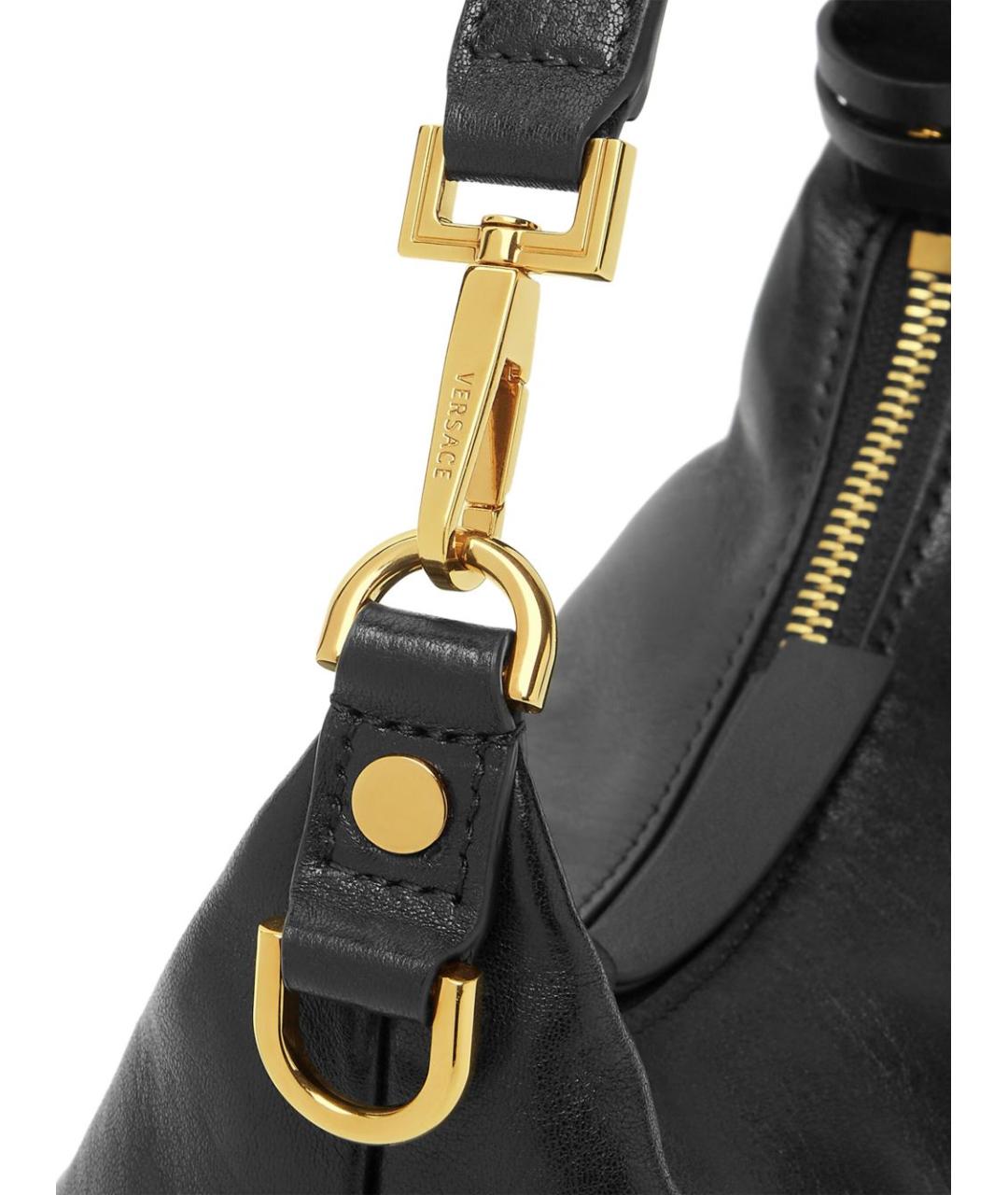 VERSACE Черная синтетическая сумка через плечо, фото 2