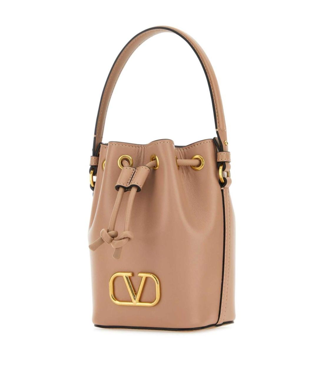 VALENTINO Розовая кожаная сумка тоут, фото 3