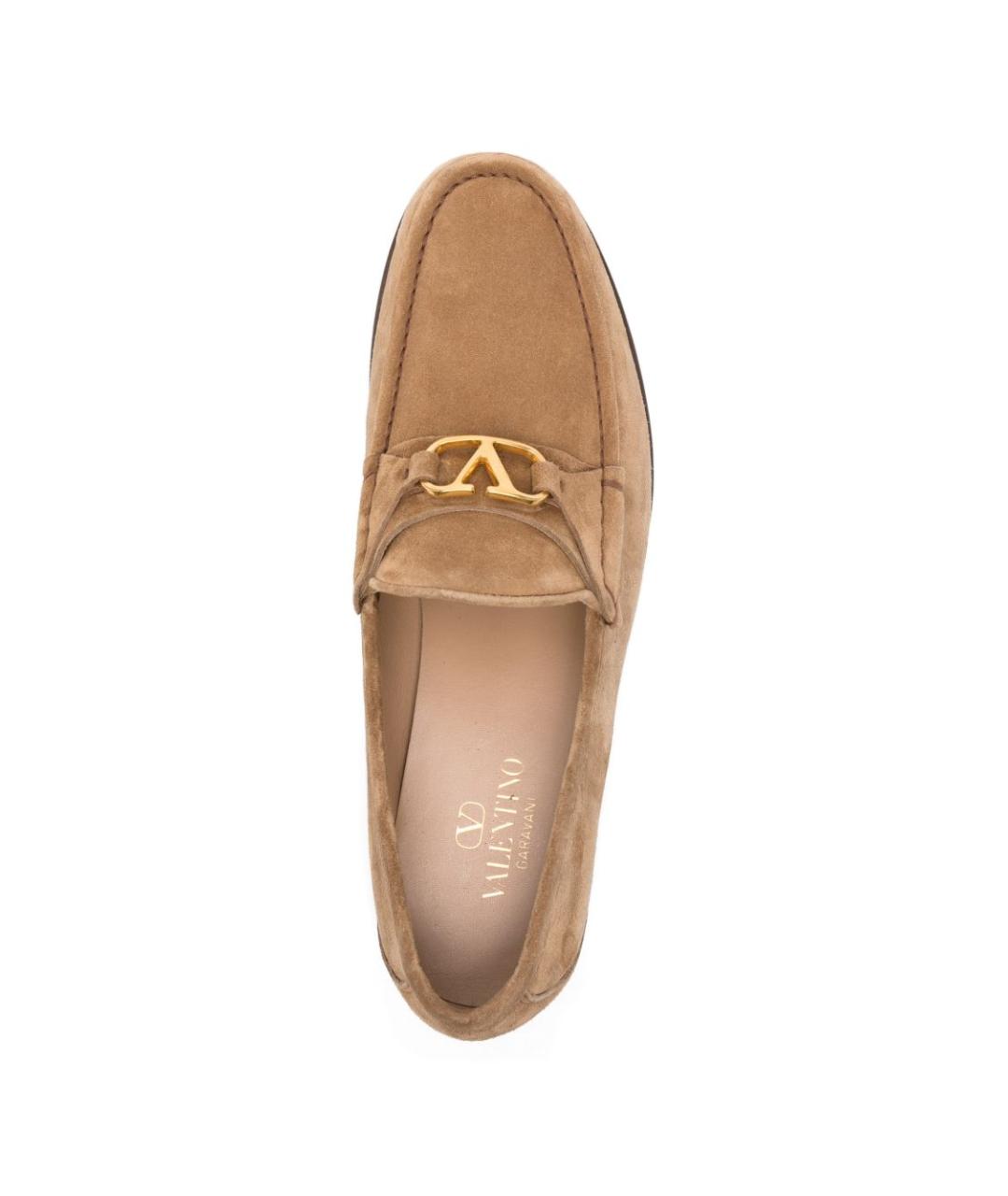 VALENTINO Бежевые кожаные лоферы, фото 2