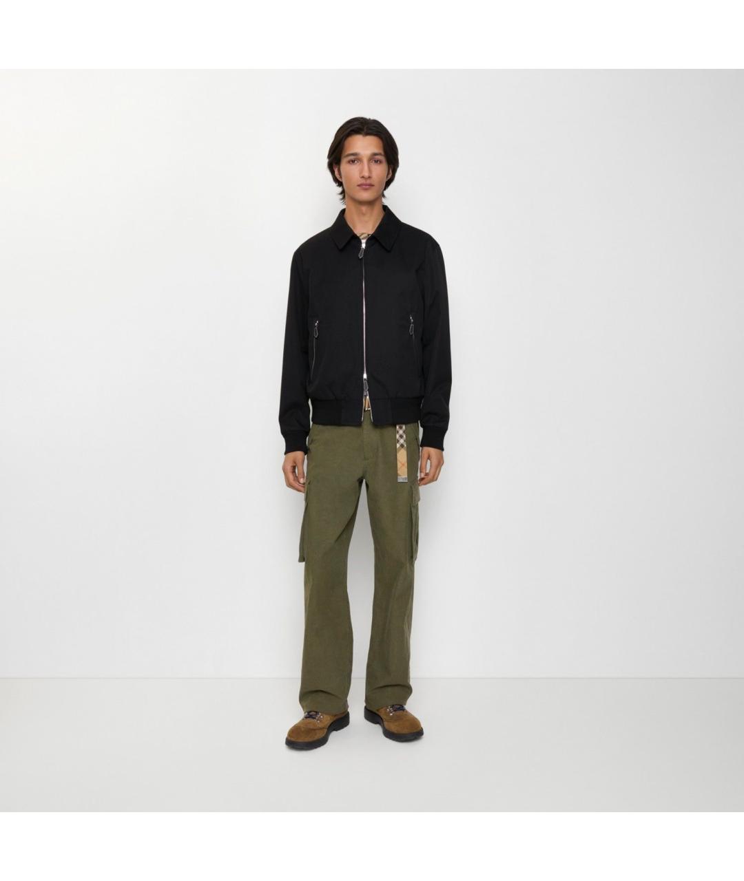 BURBERRY Черная хлопковая куртка, фото 2