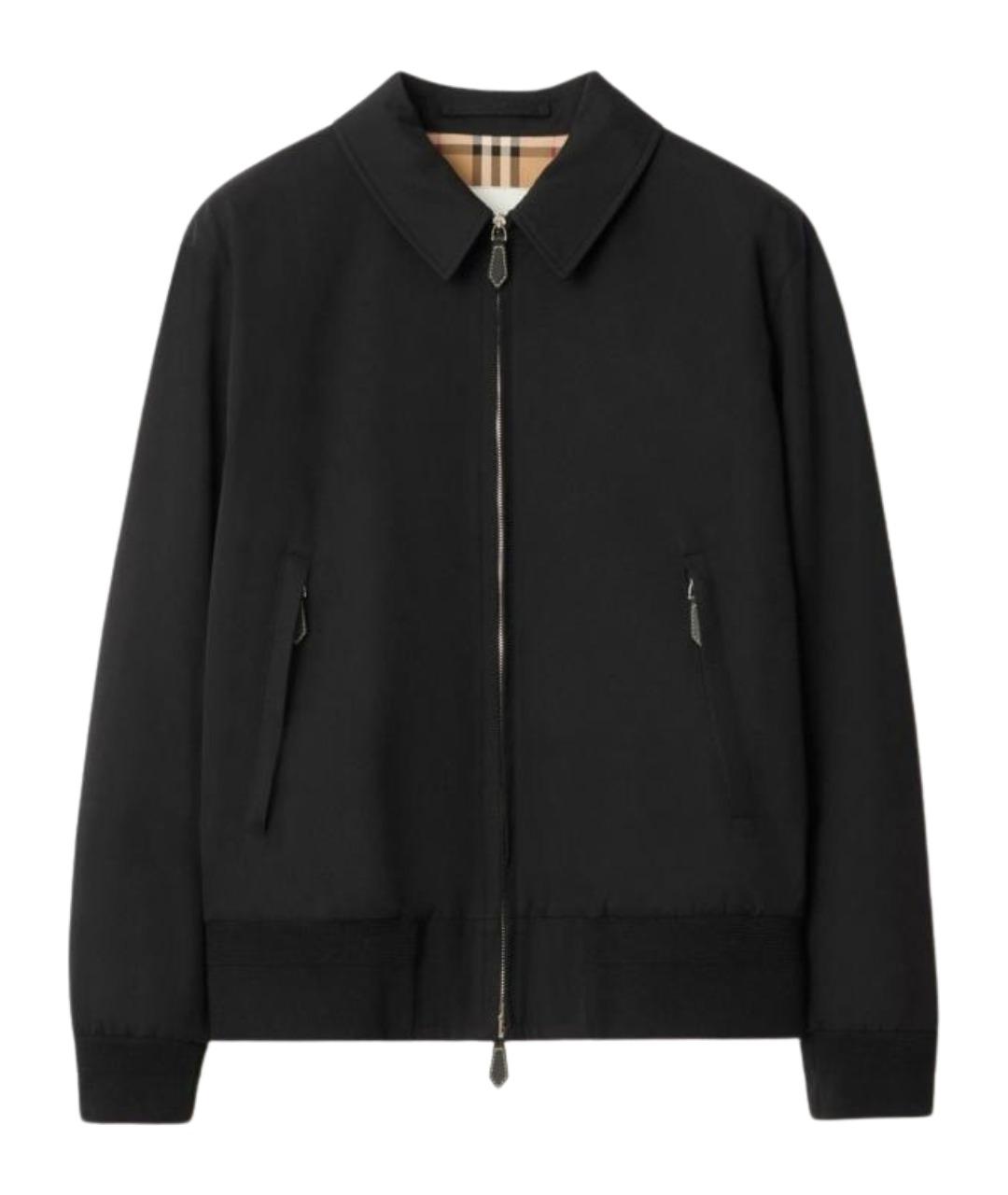 BURBERRY Черная хлопковая куртка, фото 1