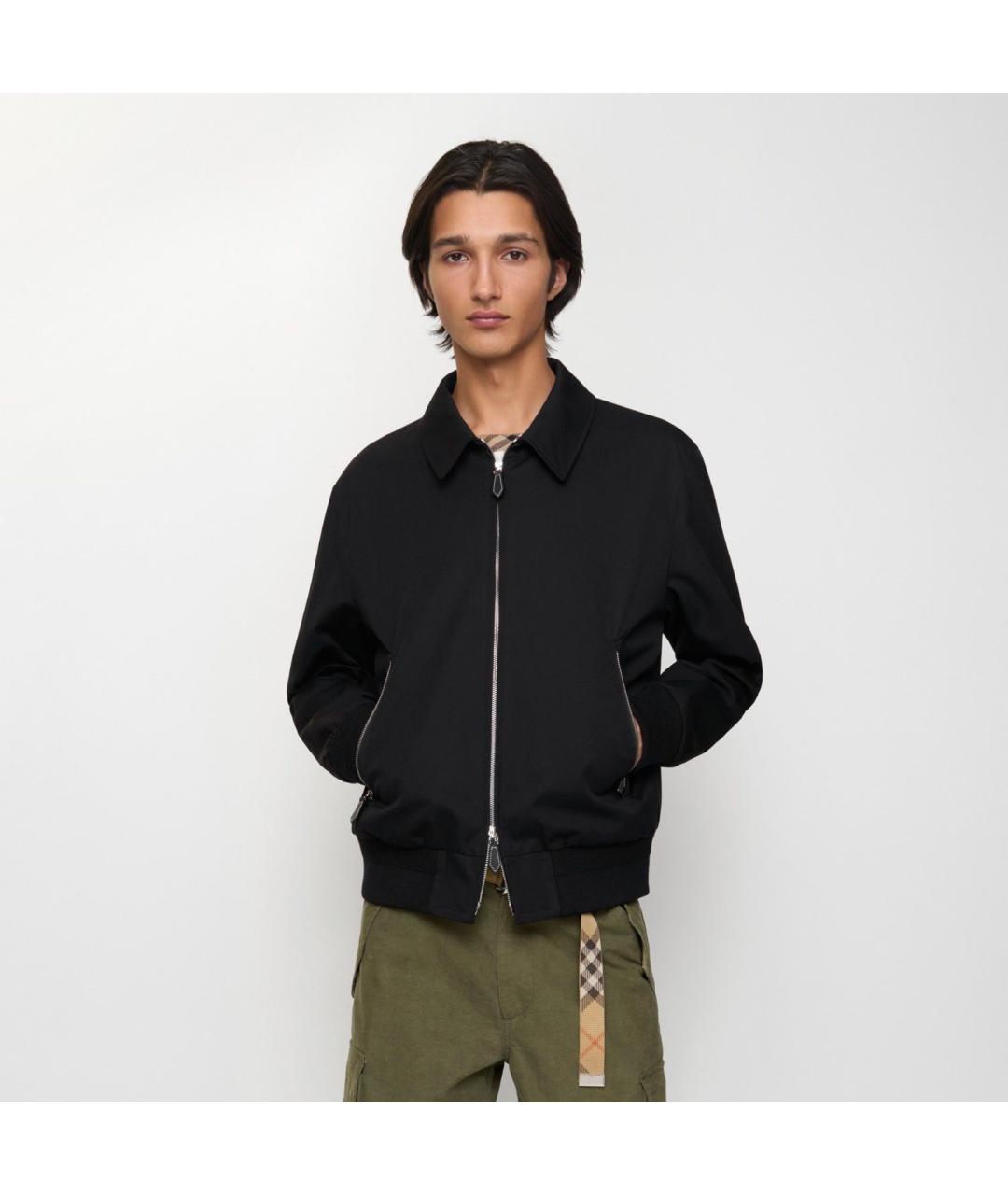 BURBERRY Черная хлопковая куртка, фото 3