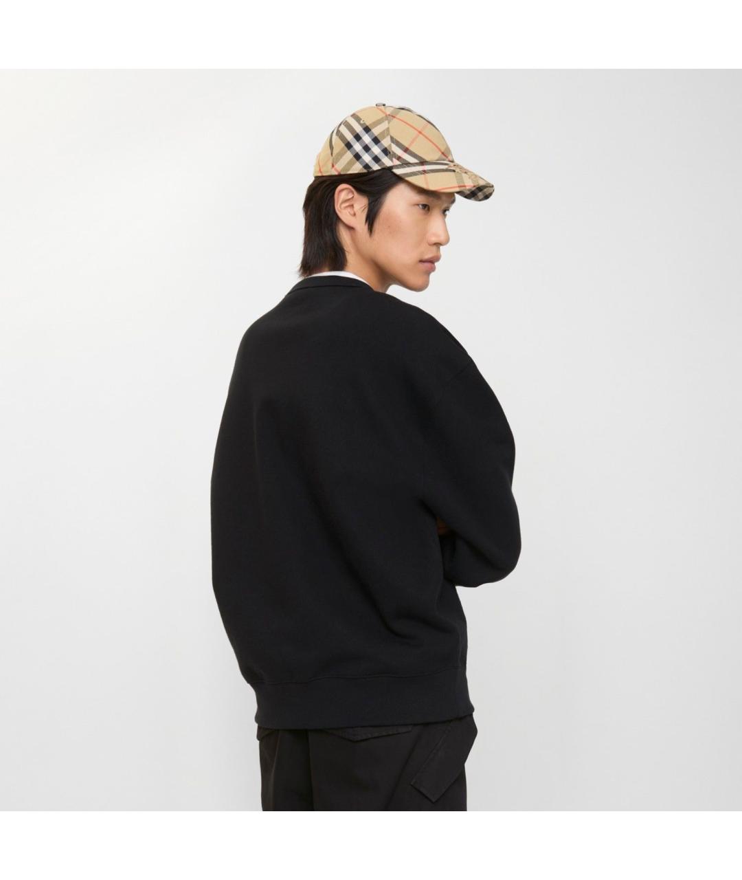 BURBERRY Черный хлопковый джемпер / свитер, фото 3