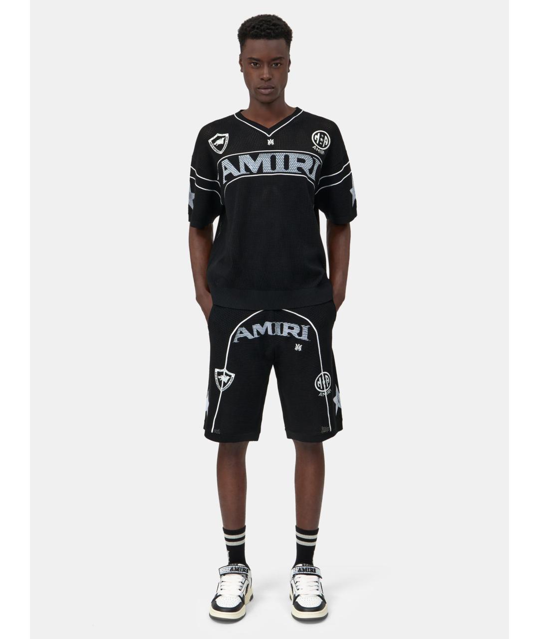 AMIRI Черная вискозная футболка, фото 2