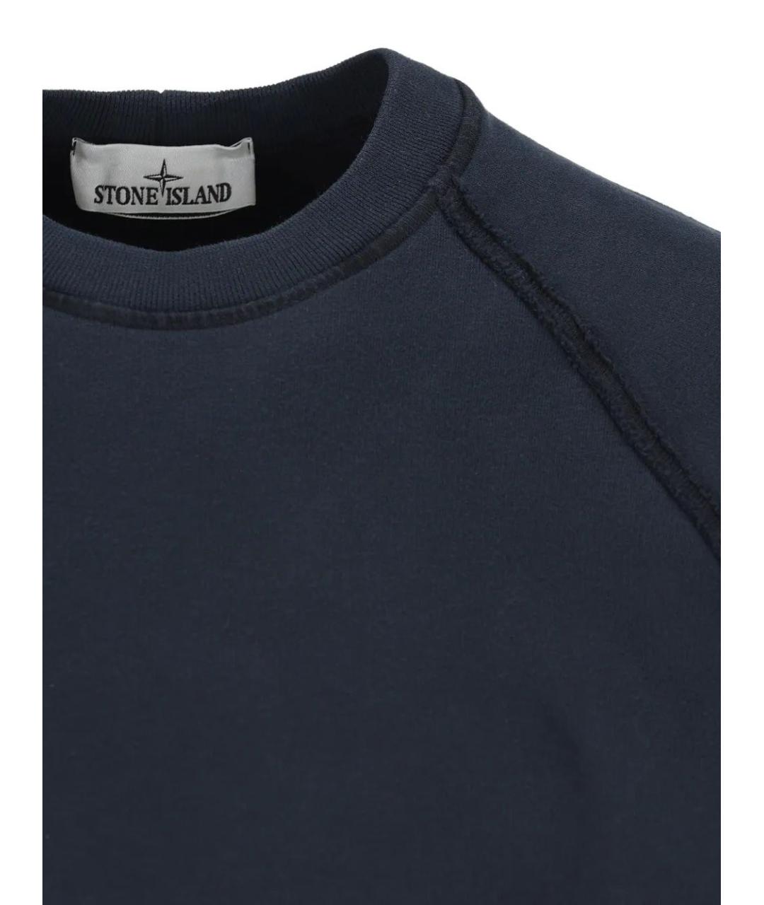 STONE ISLAND Синий хлопковый джемпер / свитер, фото 4