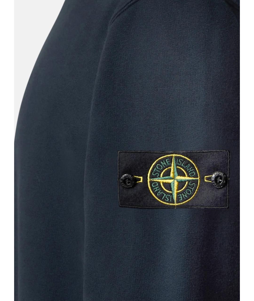 STONE ISLAND Синий хлопковый джемпер / свитер, фото 3