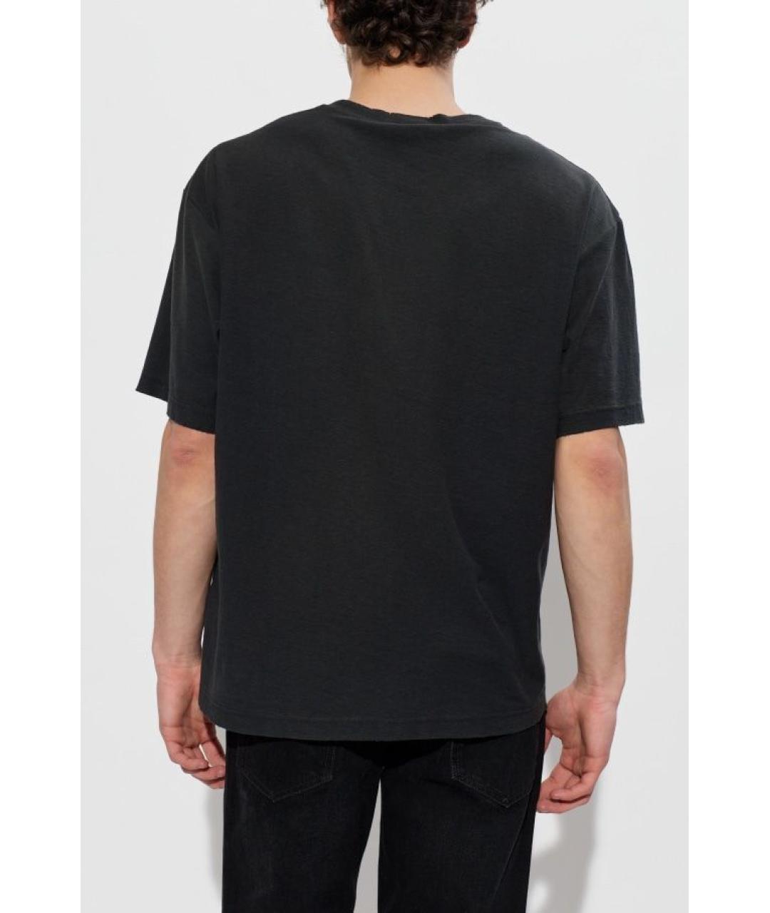 ACNE STUDIOS Черная хлопковая футболка, фото 4