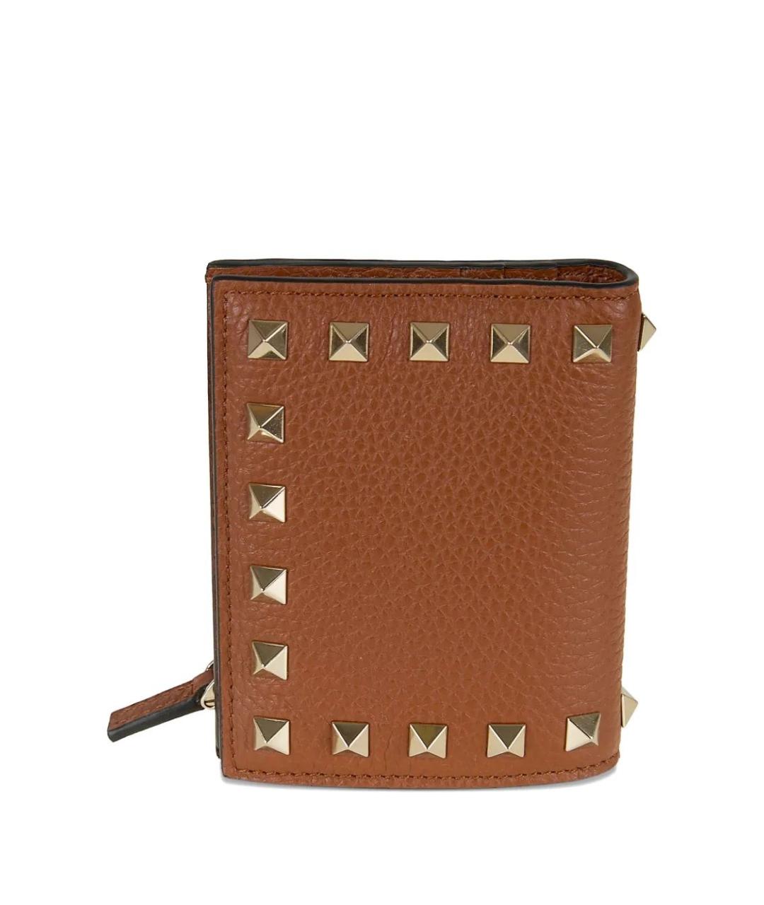 VALENTINO Коричневый кожаный кошелек, фото 2