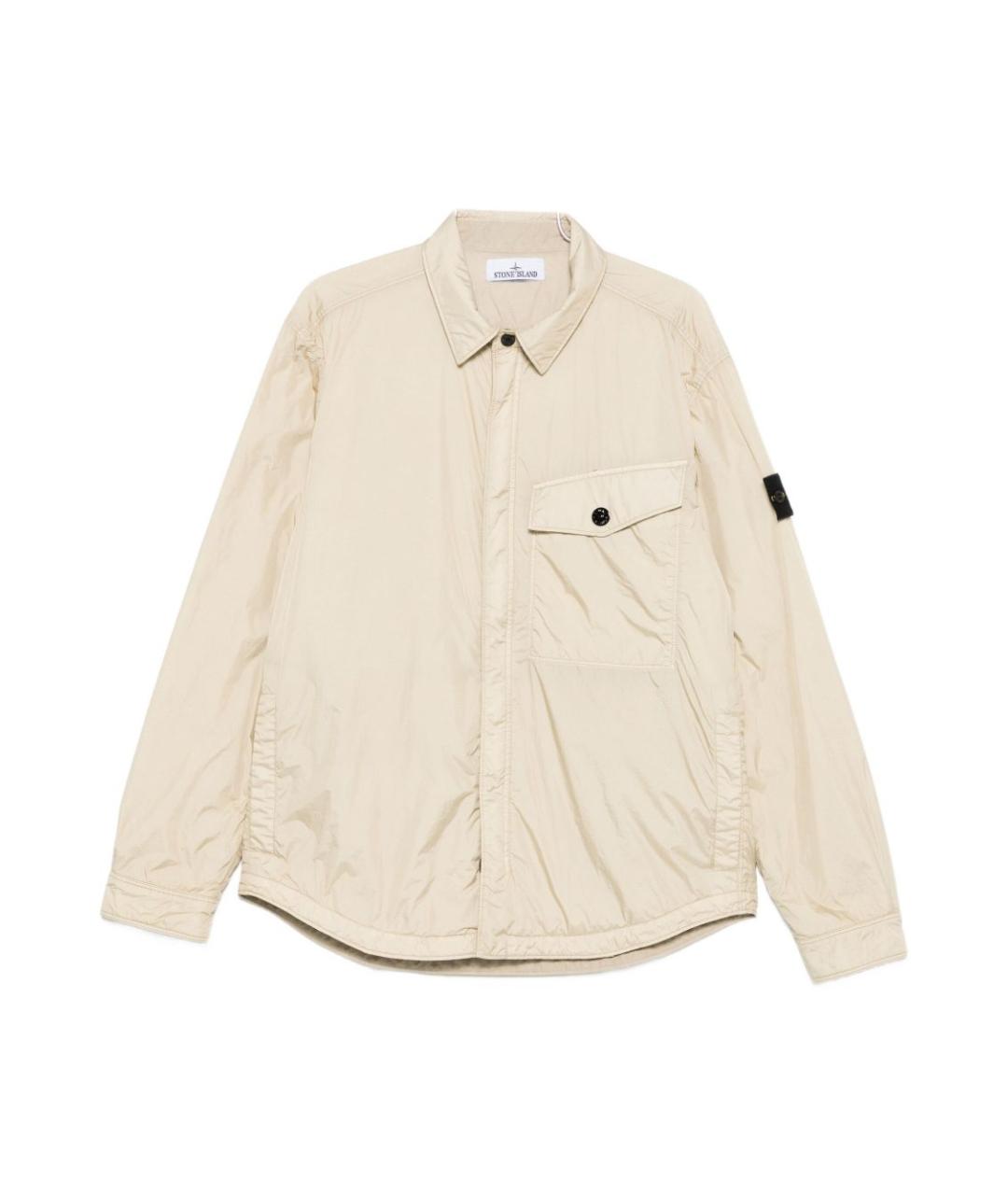 STONE ISLAND Бежевая полиамидовая куртка, фото 1