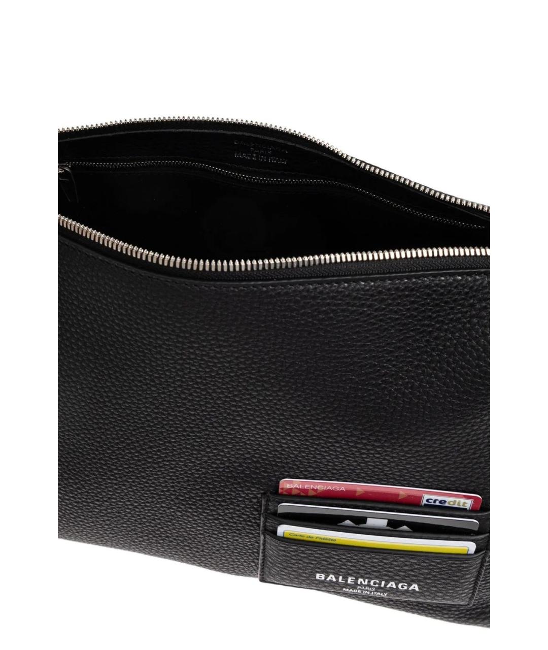 BALENCIAGA Черная кожаная сумка на плечо, фото 4