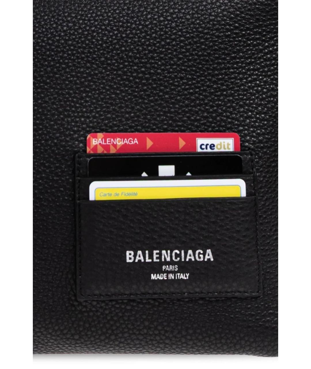 BALENCIAGA Черная кожаная сумка на плечо, фото 5