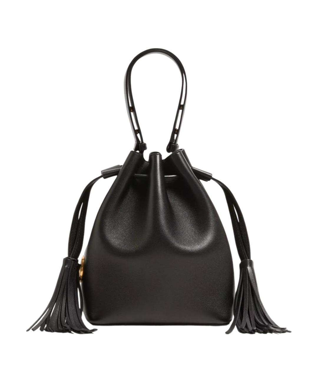 VALENTINO Черная кожаная сумка тоут, фото 1