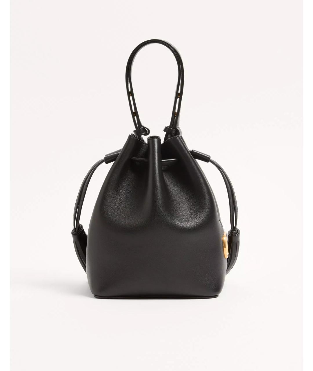 VALENTINO Черная кожаная сумка тоут, фото 2