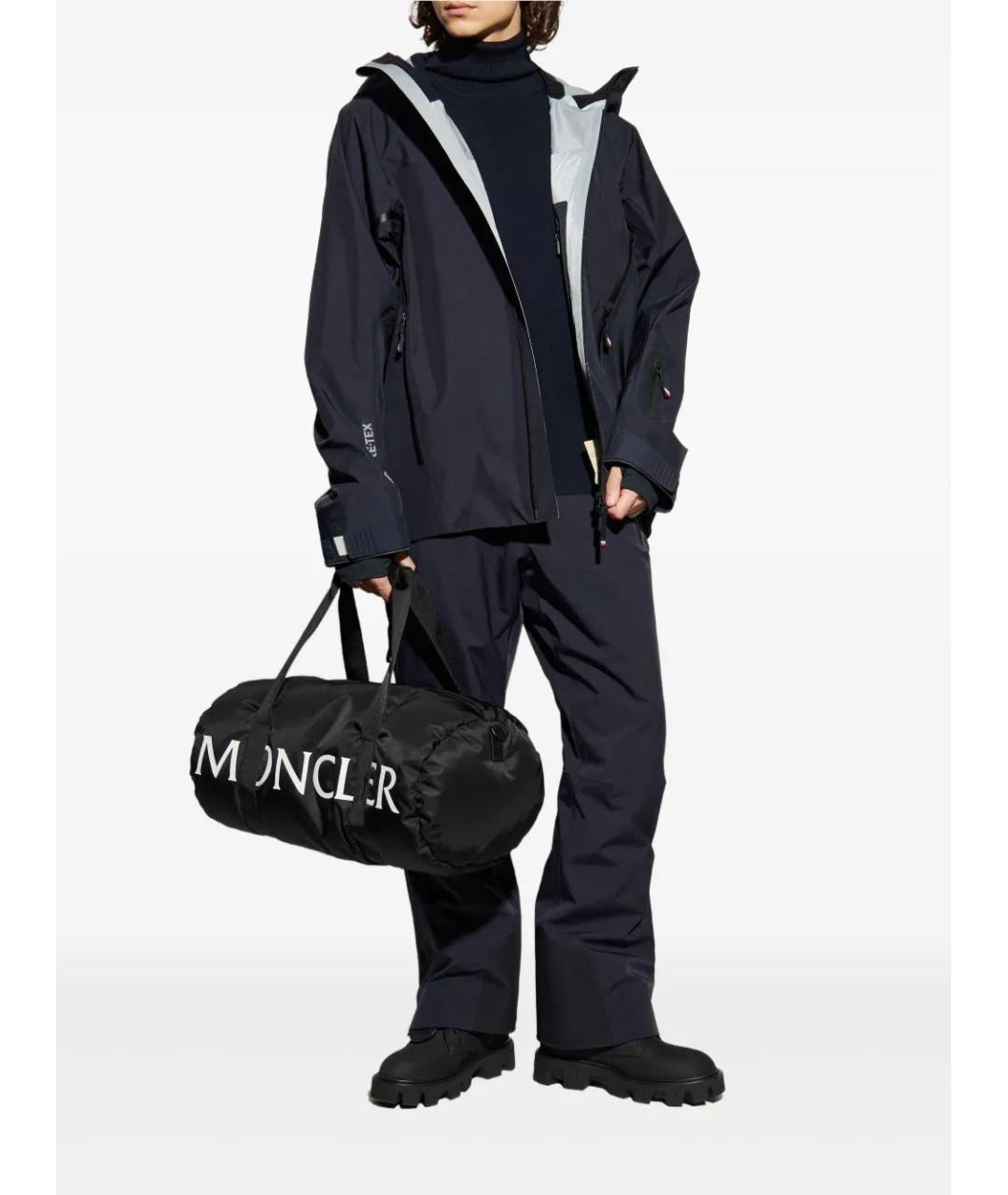 MONCLER Темно-синяя полиамидовая куртка, фото 2