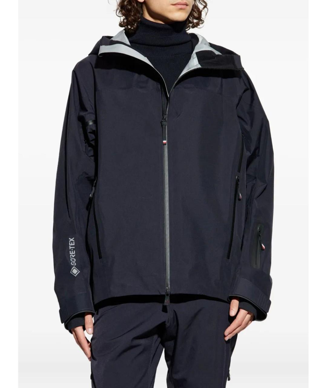 MONCLER Темно-синяя полиамидовая куртка, фото 3