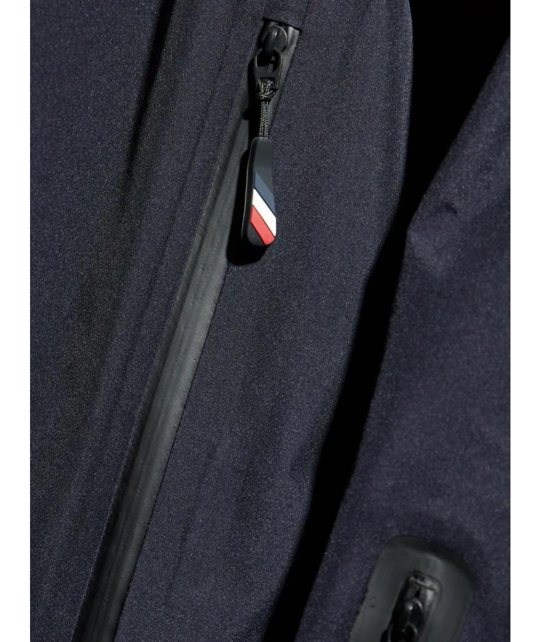 MONCLER Темно-синяя полиамидовая куртка, фото 5
