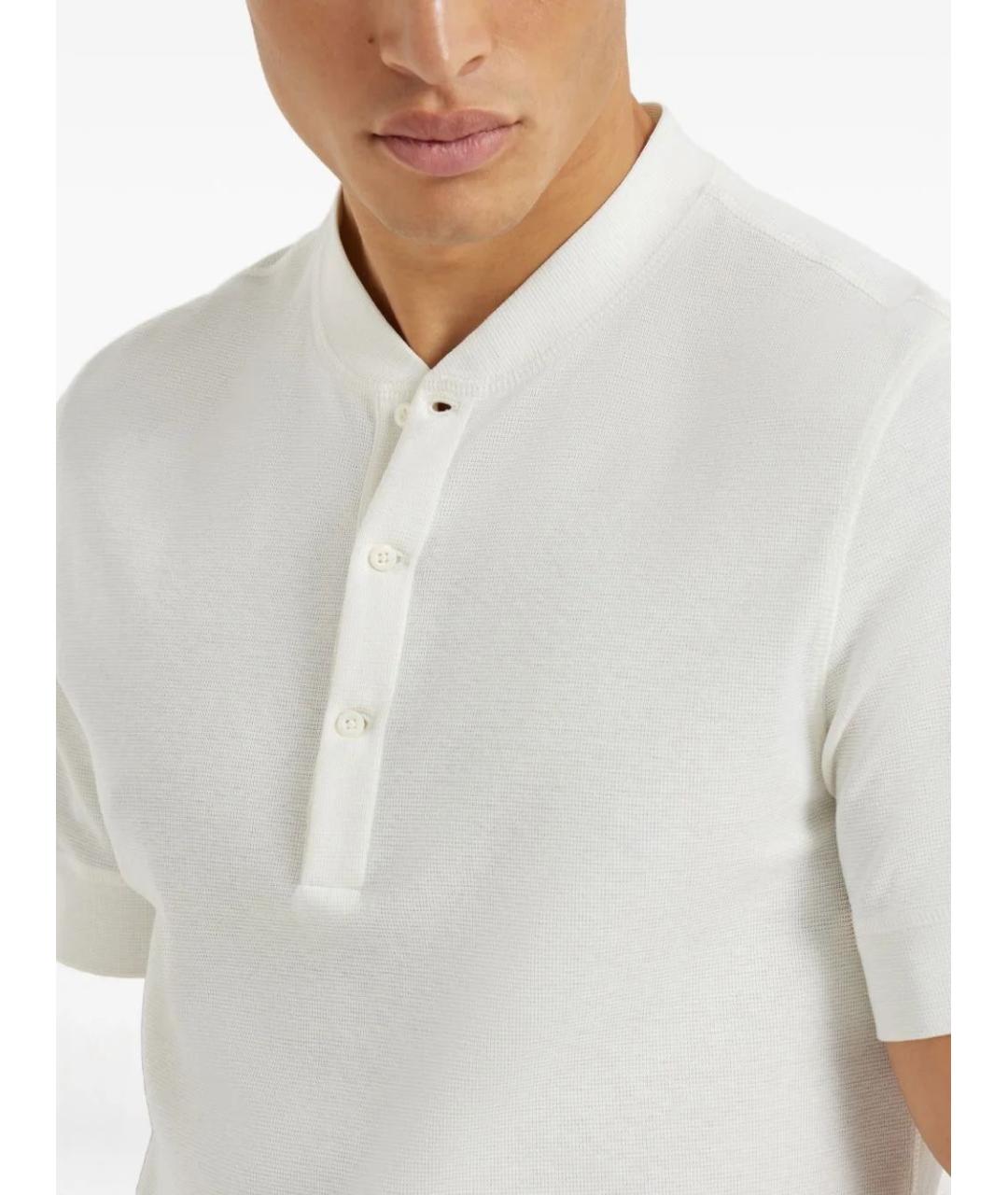 BRUNELLO CUCINELLI Белый хлопковый джемпер / свитер, фото 4