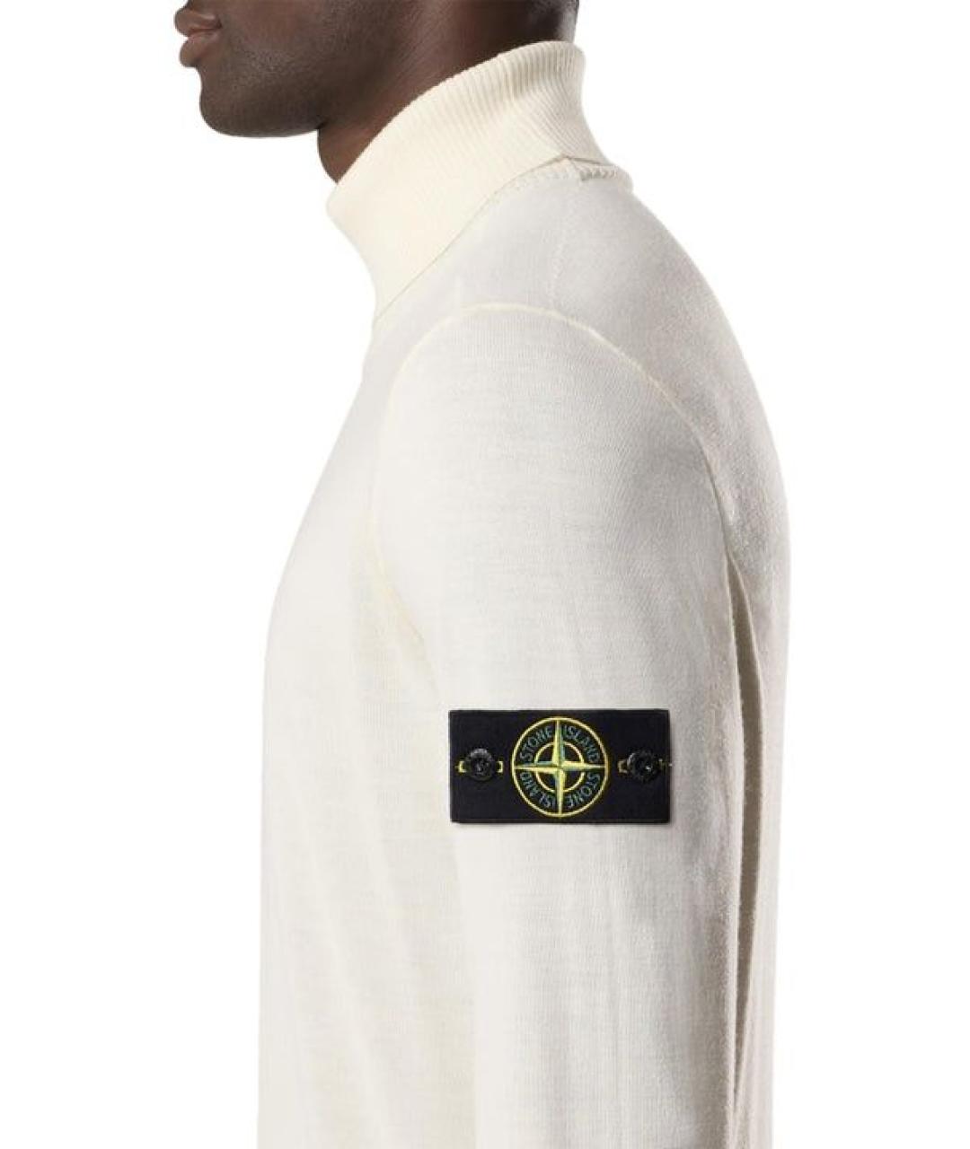 STONE ISLAND Белый шерстяной джемпер / свитер, фото 4