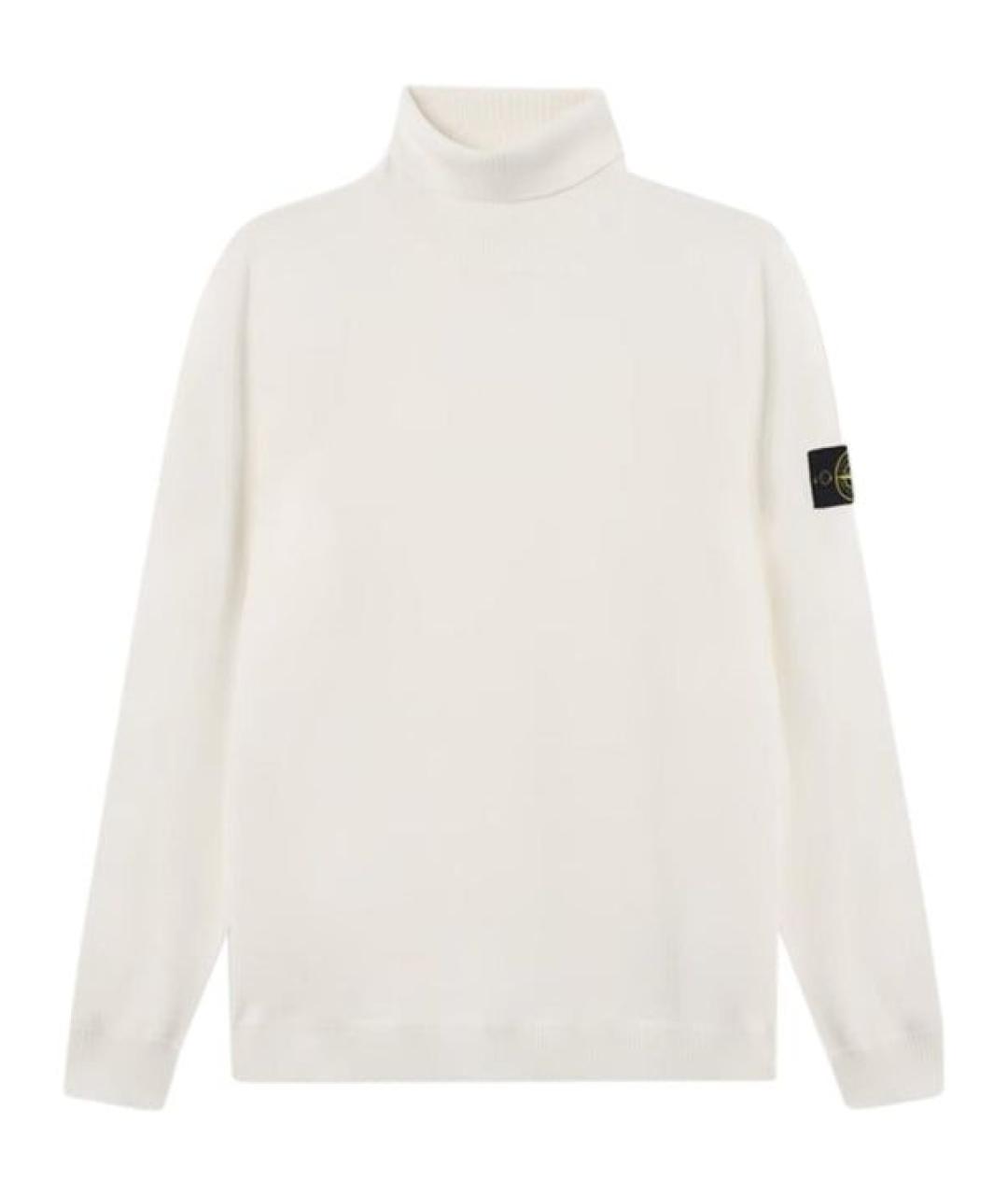 STONE ISLAND Белый шерстяной джемпер / свитер, фото 1