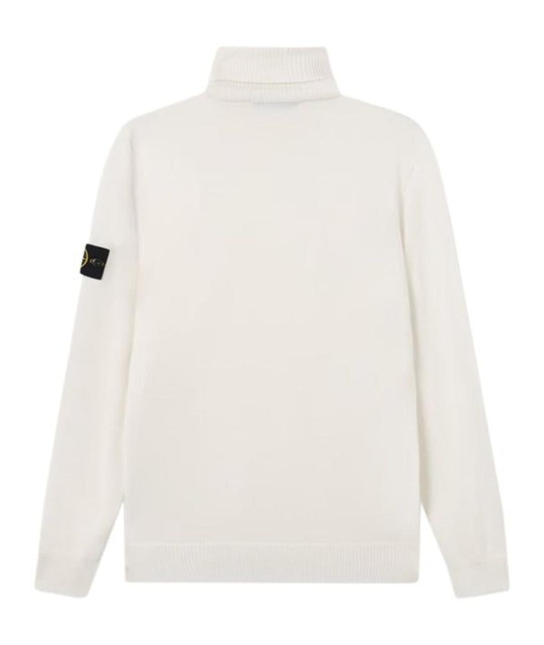 STONE ISLAND Белый шерстяной джемпер / свитер, фото 2