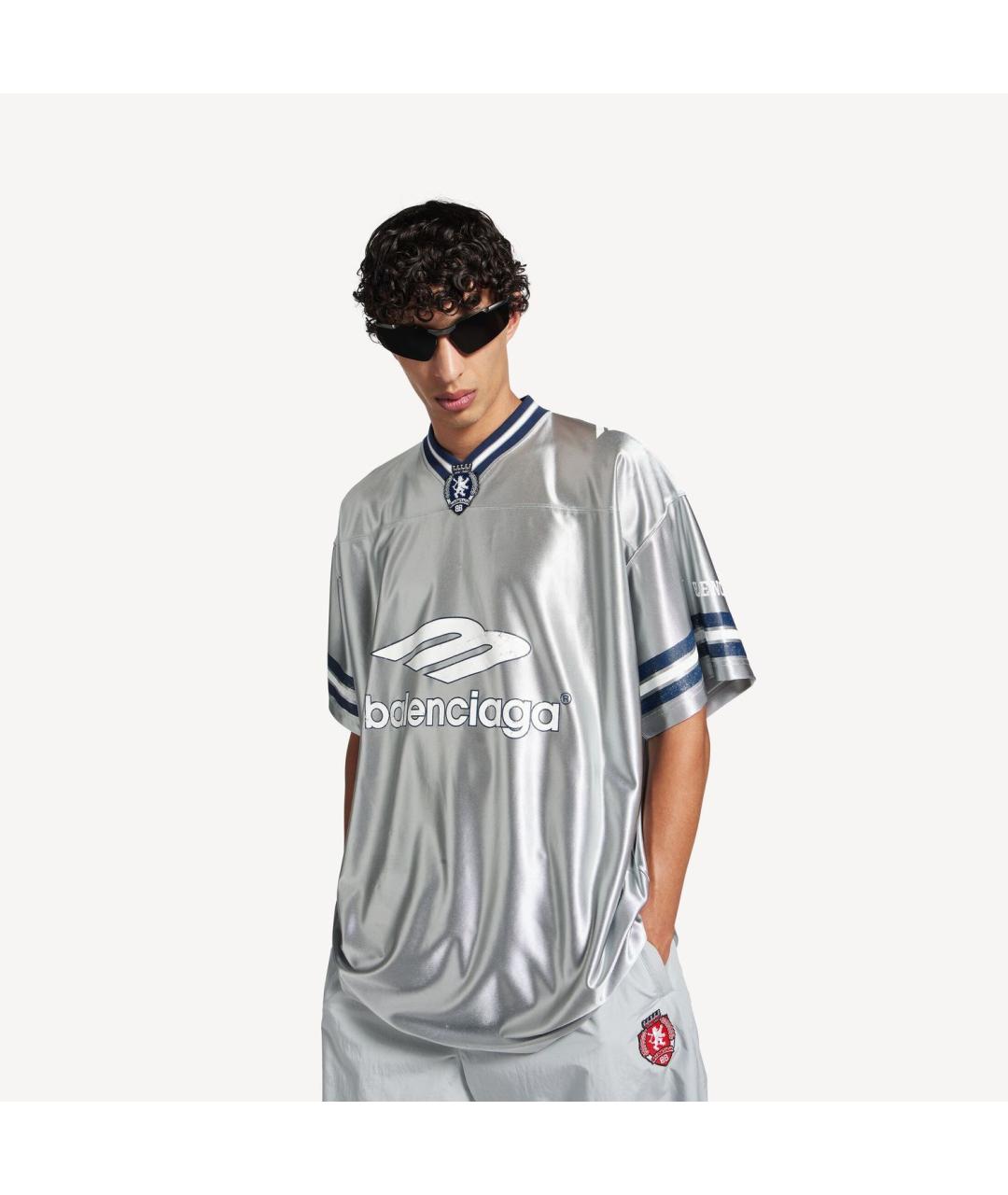 BALENCIAGA Серая футболка, фото 3