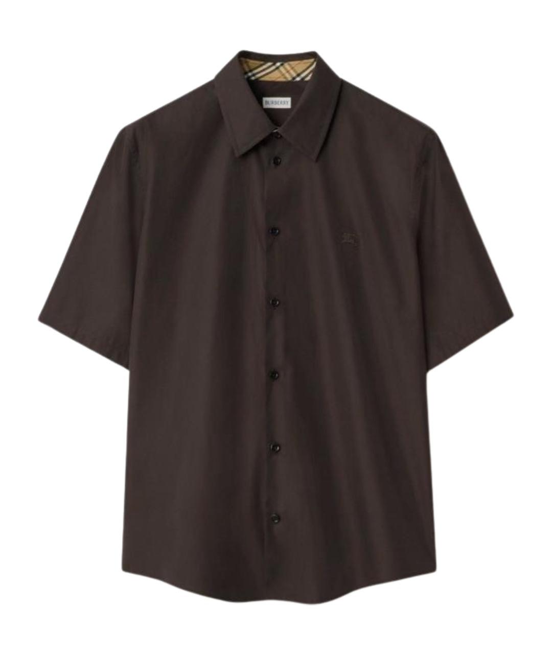 BURBERRY Коричневая хлопковая кэжуал рубашка, фото 1