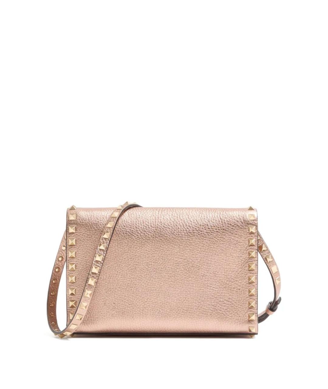 VALENTINO Розовая кожаная сумка через плечо, фото 2