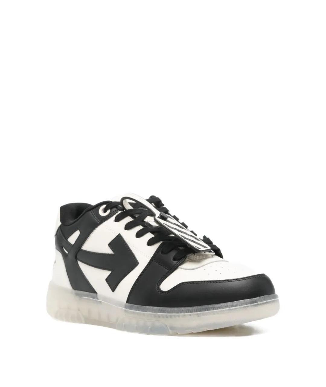 OFF-WHITE Черные синтетические низкие кроссовки / кеды, фото 2