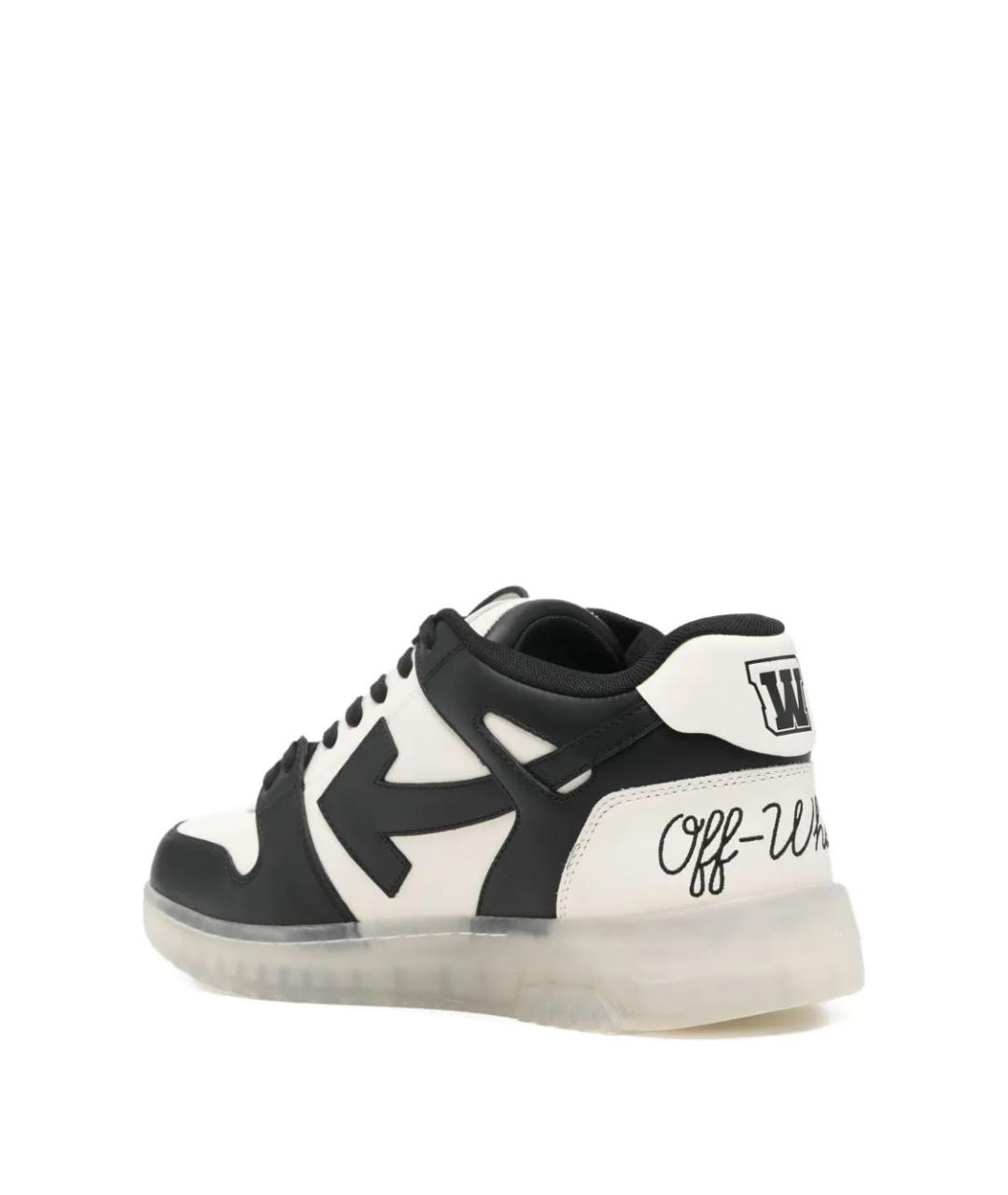 OFF-WHITE Черные синтетические низкие кроссовки / кеды, фото 3