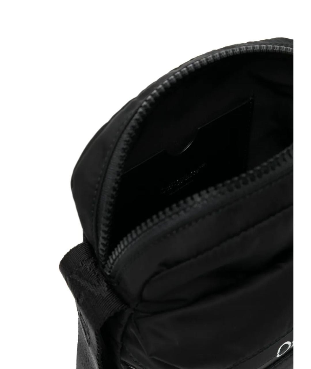 OFF-WHITE Черная синтетическая сумка на плечо, фото 5