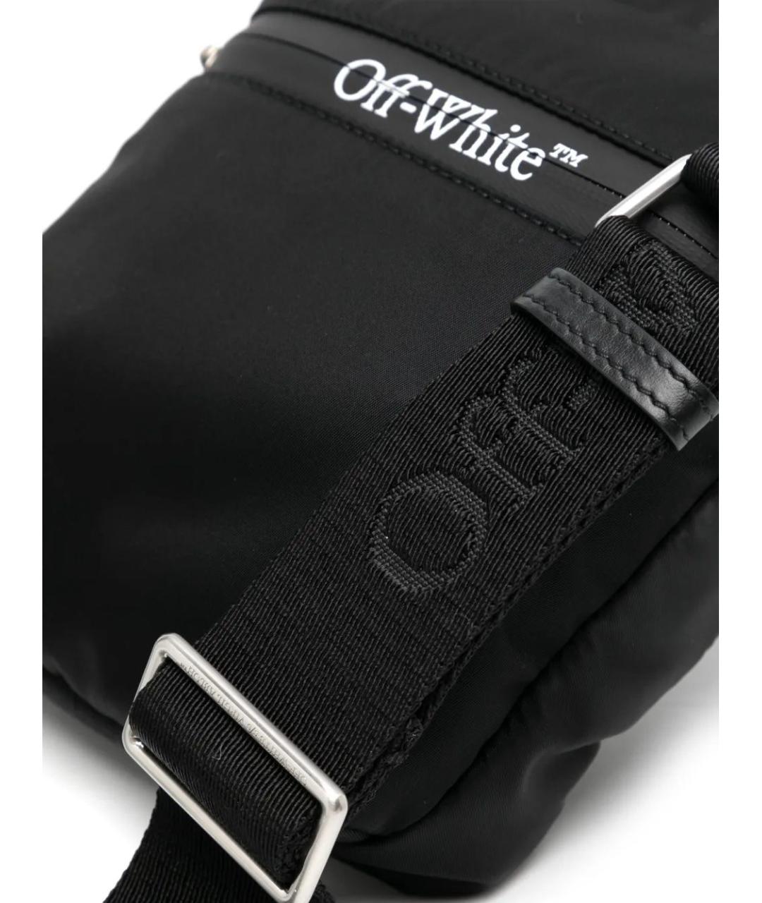 OFF-WHITE Черная синтетическая сумка на плечо, фото 4