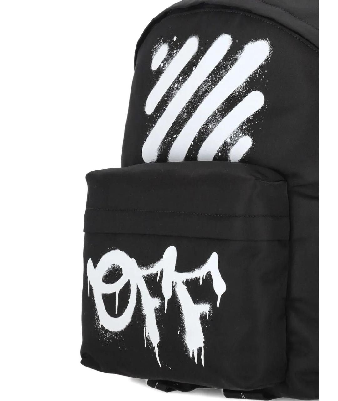 OFF-WHITE Черный кожаный рюкзак, фото 4