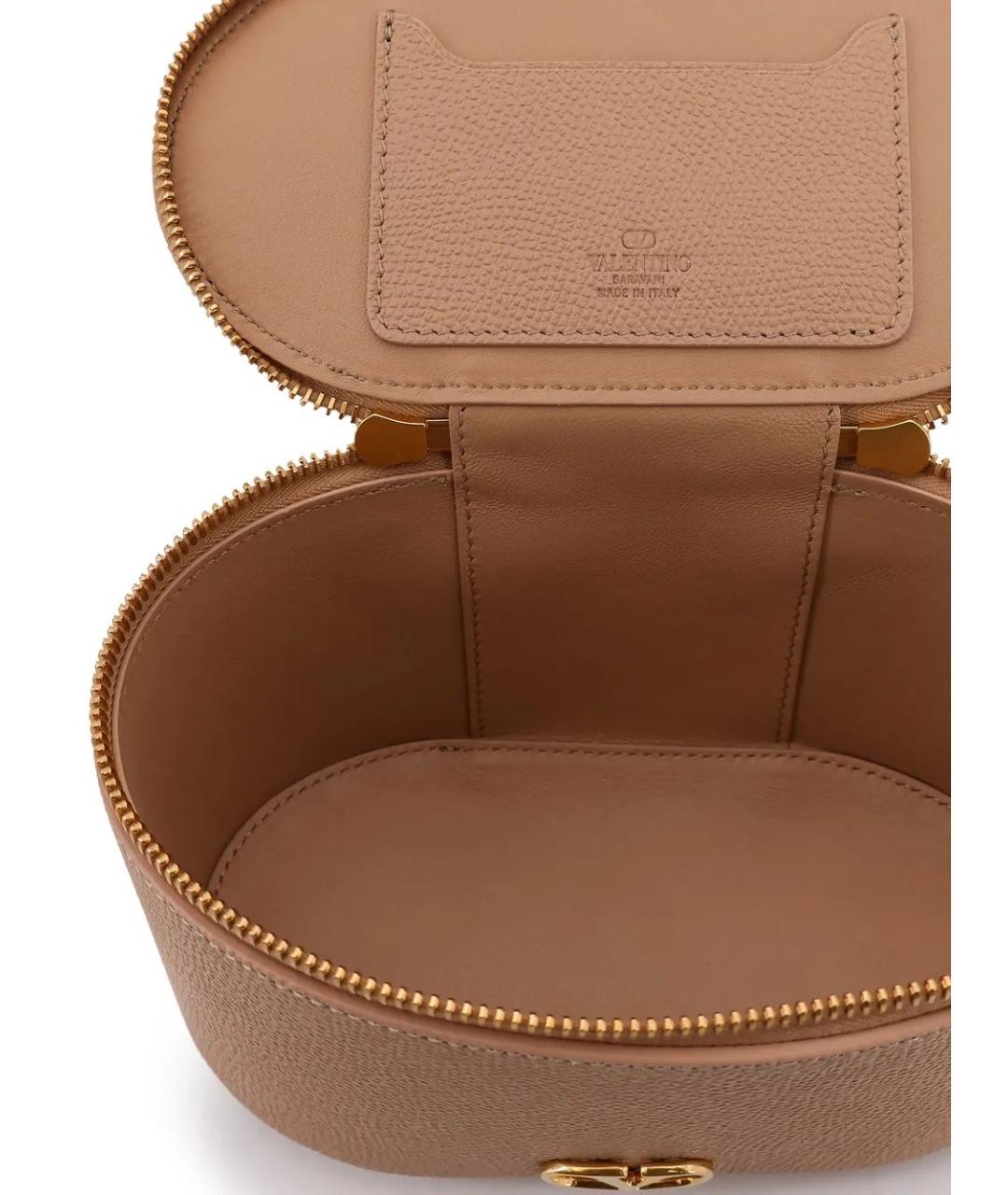 VALENTINO Розовая кожаная сумка с короткими ручками, фото 4