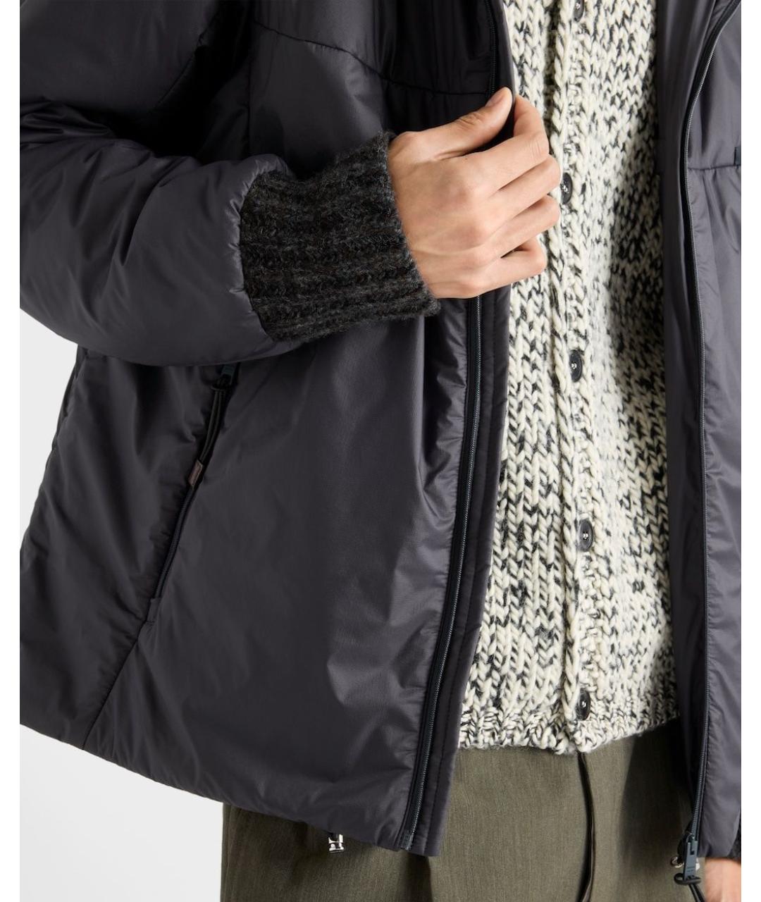 PRADA Антрацитовая полиамидовая куртка, фото 5