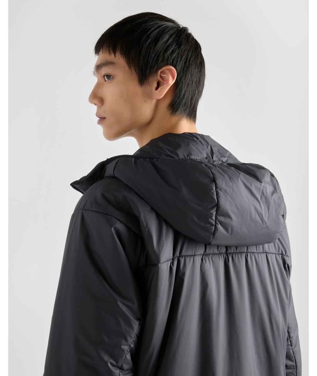 PRADA Антрацитовая полиамидовая куртка, фото 2