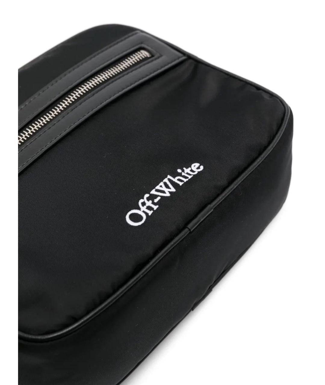 OFF-WHITE Черная синтетическая сумка на плечо, фото 4